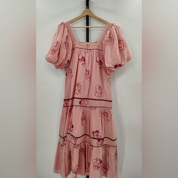 Farm Rio The Kiss Embroidered Short Sleeve Maxi Dress - Picture 4 of 5